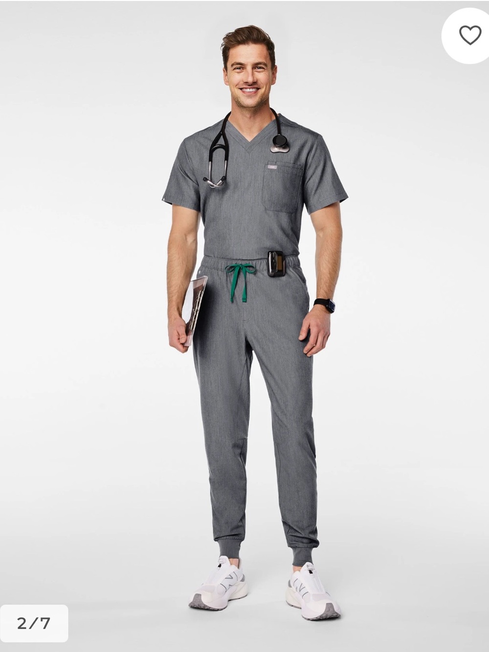 FIGS Men’s Technical Collection Scrub Set in Graphite (XXL & XL Tall)